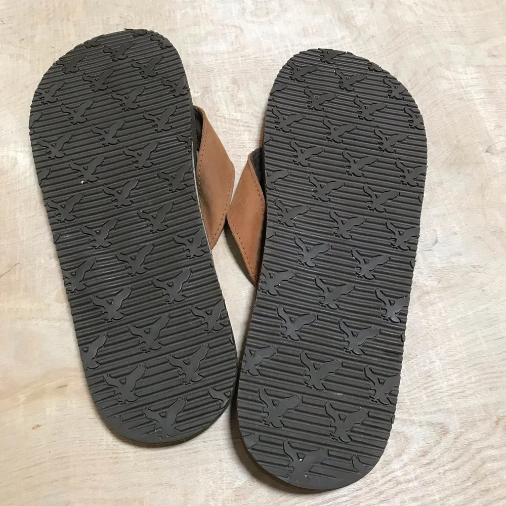 Rare American Eagle Leather Flipflops Men’s Size 13/14